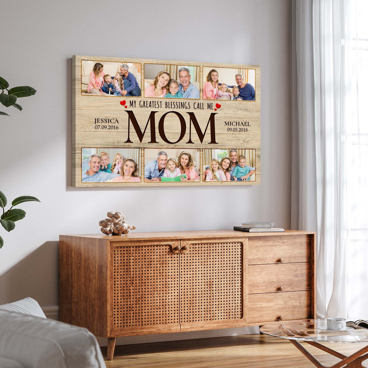 Mother's Day Sign My Greatest Blessings Call Me Mom II