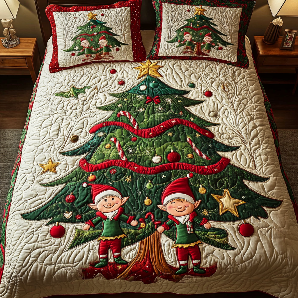 Magic Elf 3-Piece Quilted Bedding Set - Single (59" x 70")