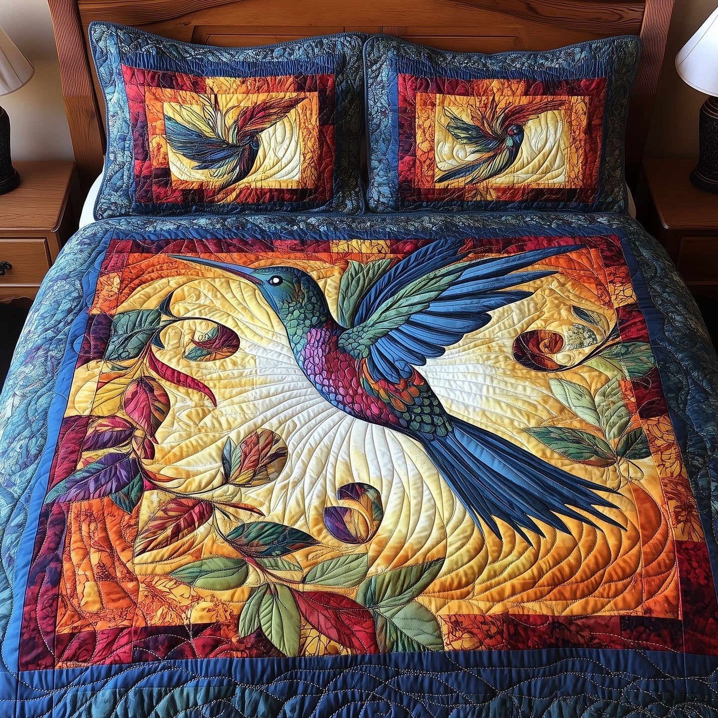 Meadow Melody 3-Piece Quilted Bedding Set - Single (59" x 70")