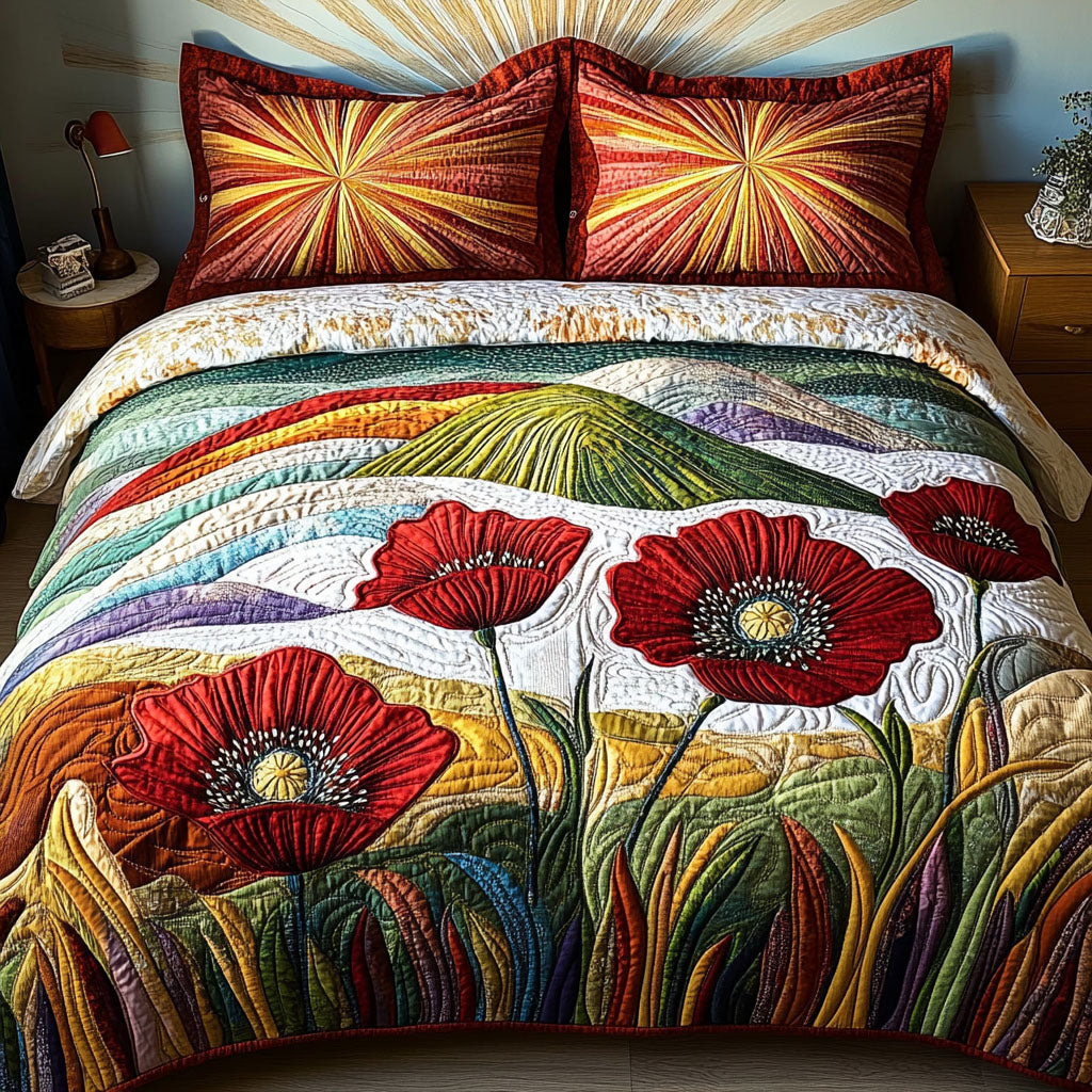 Meadow Serenity 3-Piece Quilted Bedding Set - Single (59" x 70")