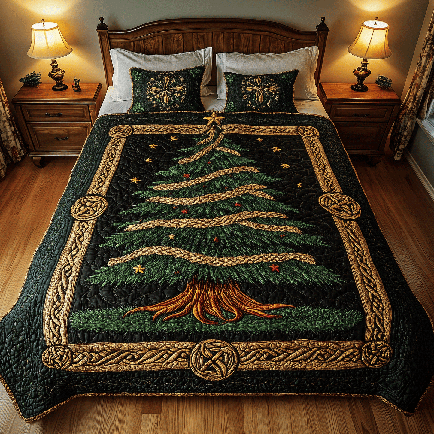 Merry Pine 3-Piece Quilted Bedding Set - Single (59" x 70")