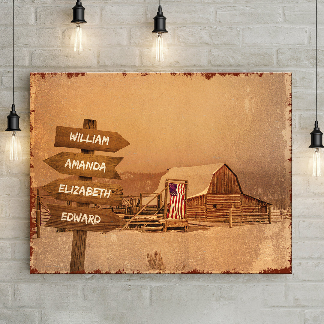 American Family Barn Name Sign