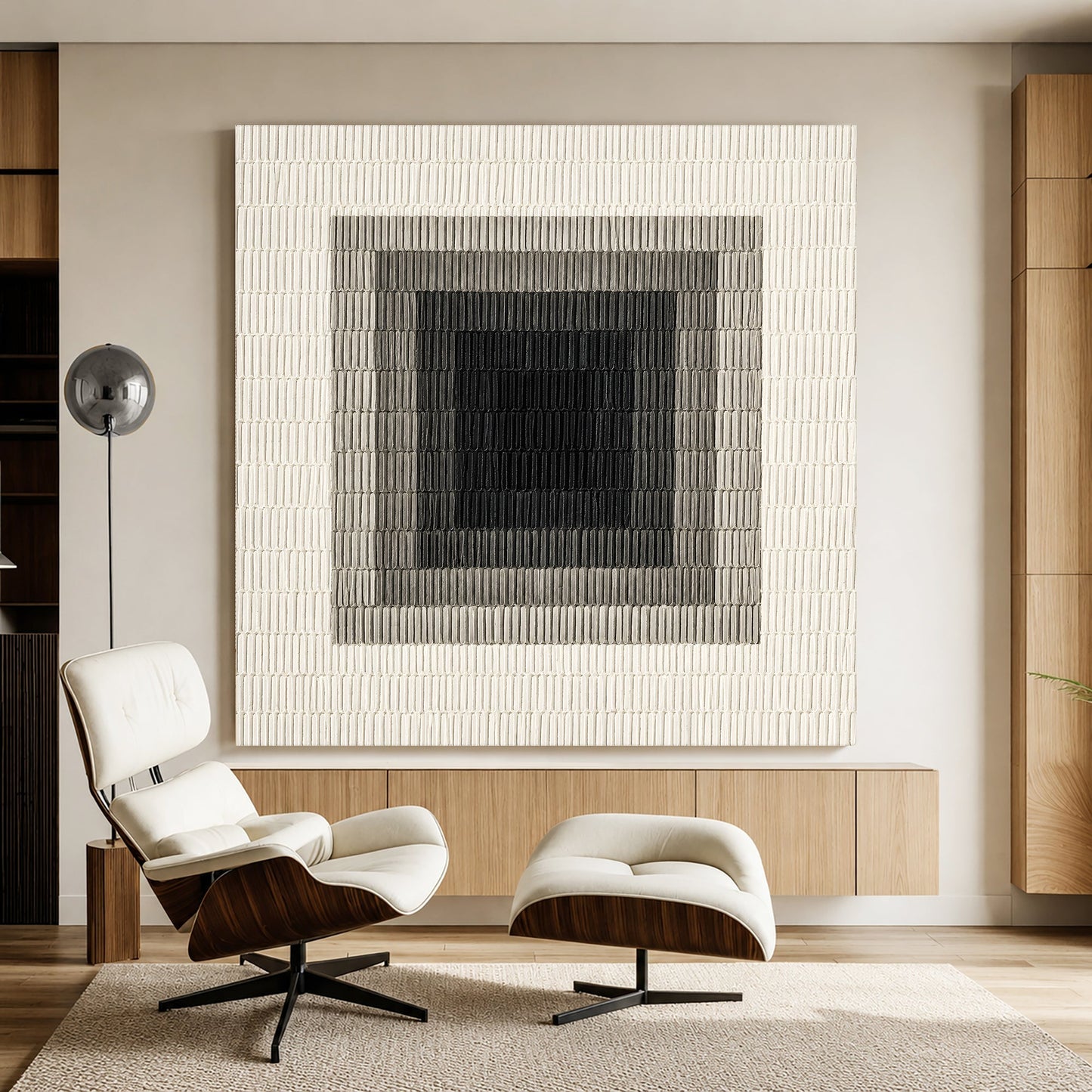 Monochrome Rhythm Abstract