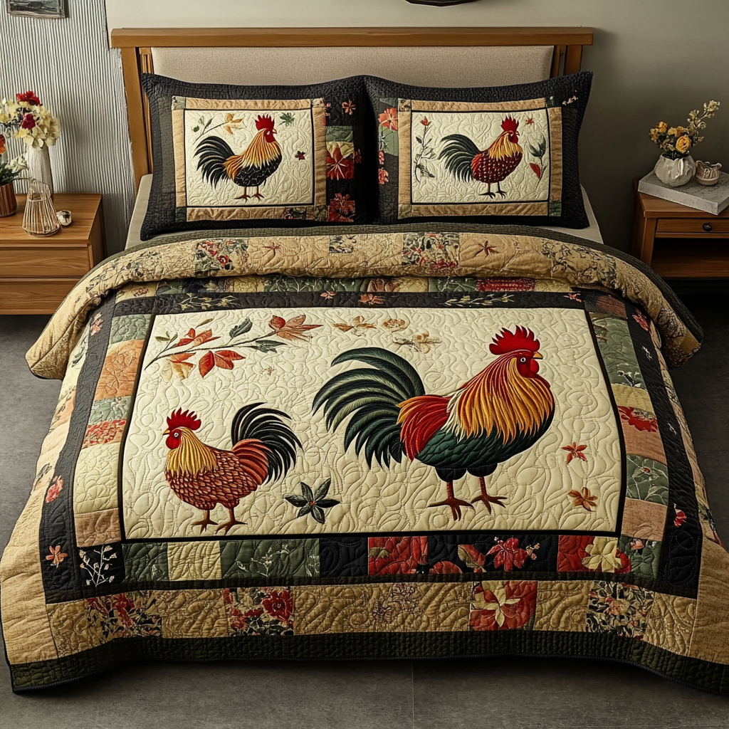 Morning Pride 3-Piece Quilted Bedding Set - Single (59" x 70")