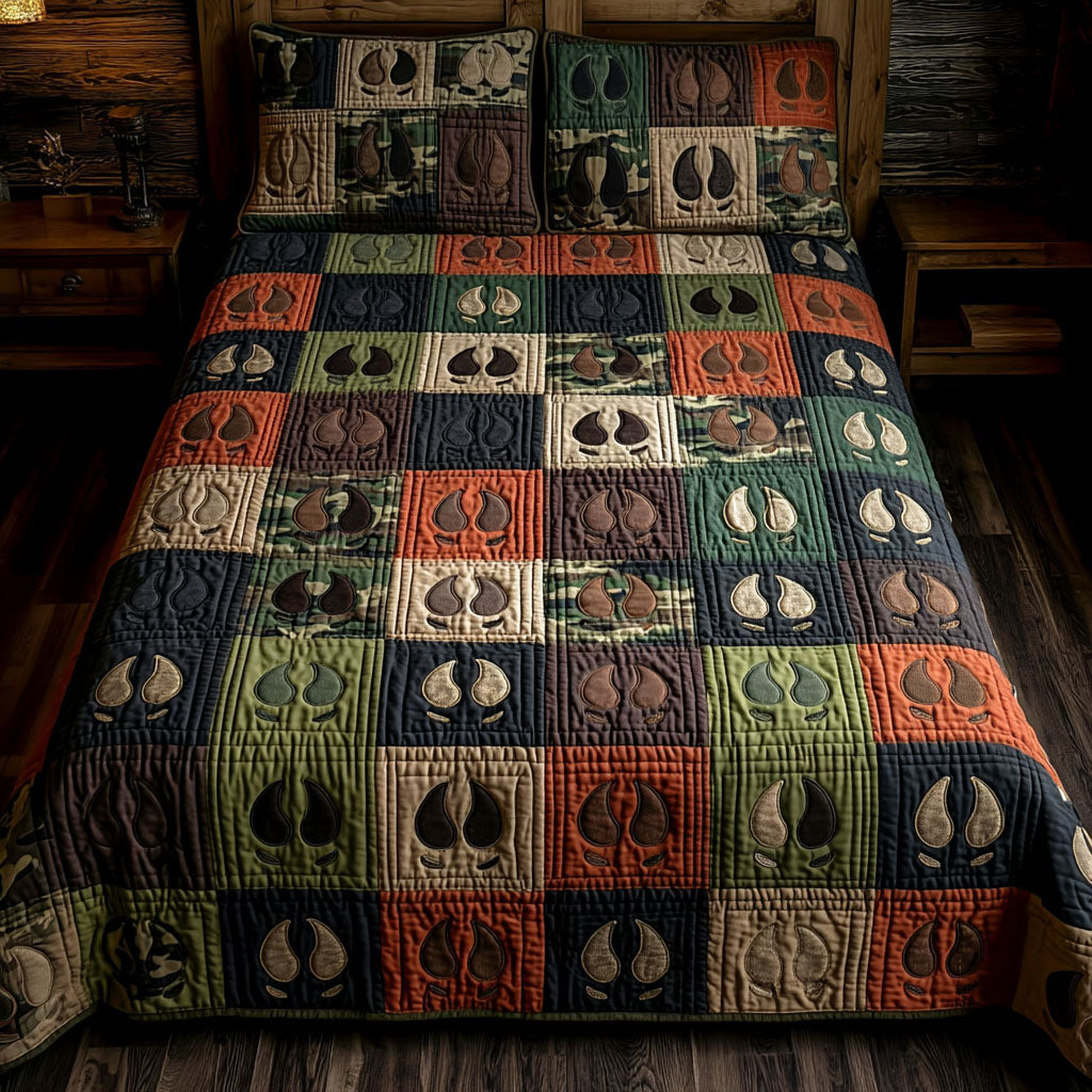 Mountain Track Patch 3-Piece Quilted Bedding Set - Single (59" x 70")