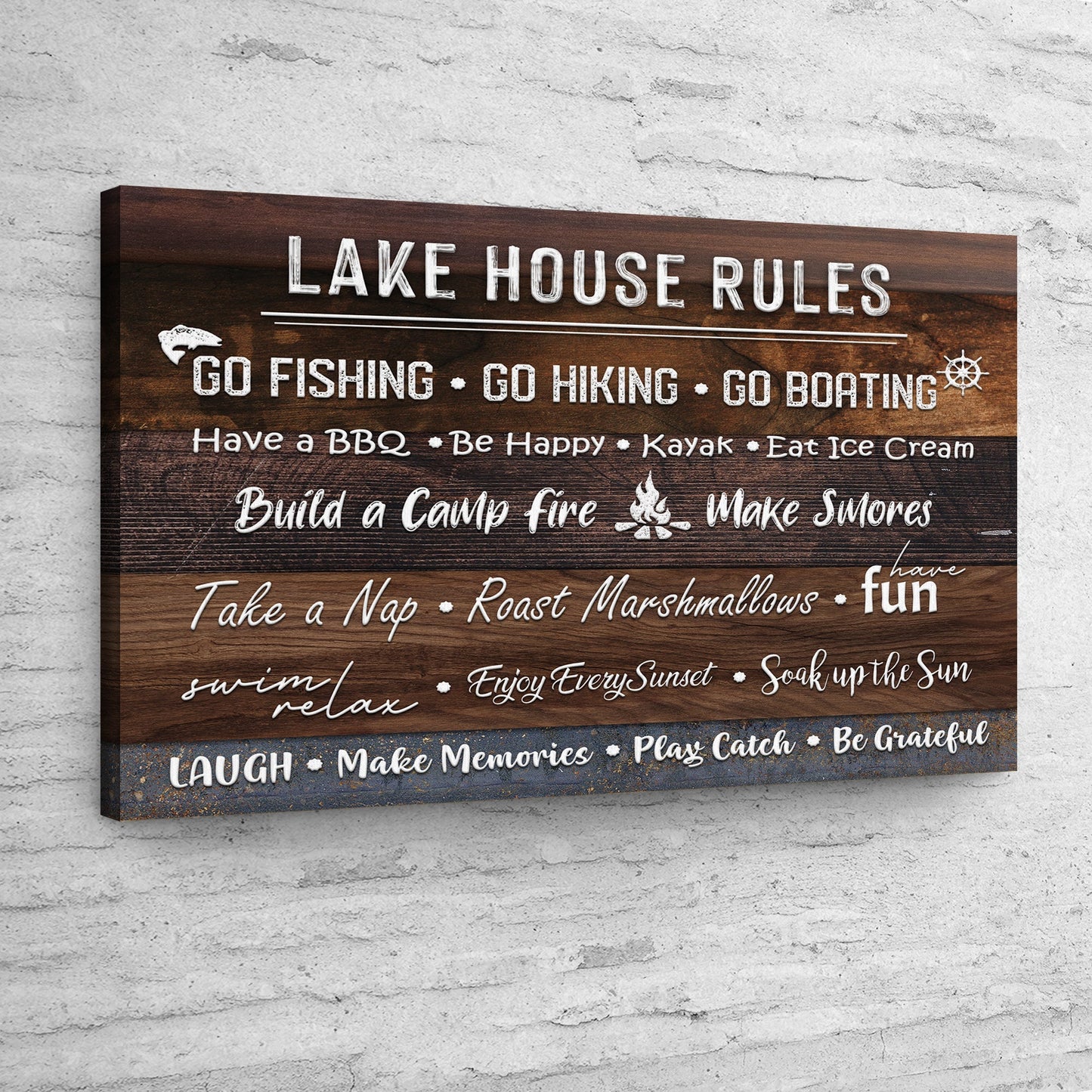 Lake House Rules Sign II