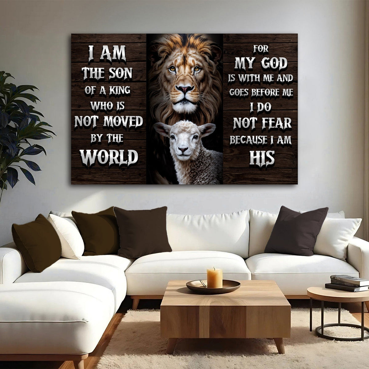 Lion and the Lamb Wall Sign
