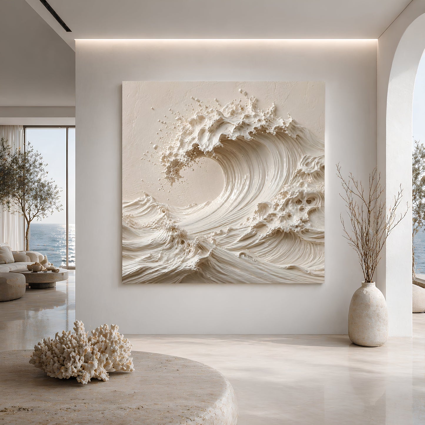 Neutral Wave Sculpture