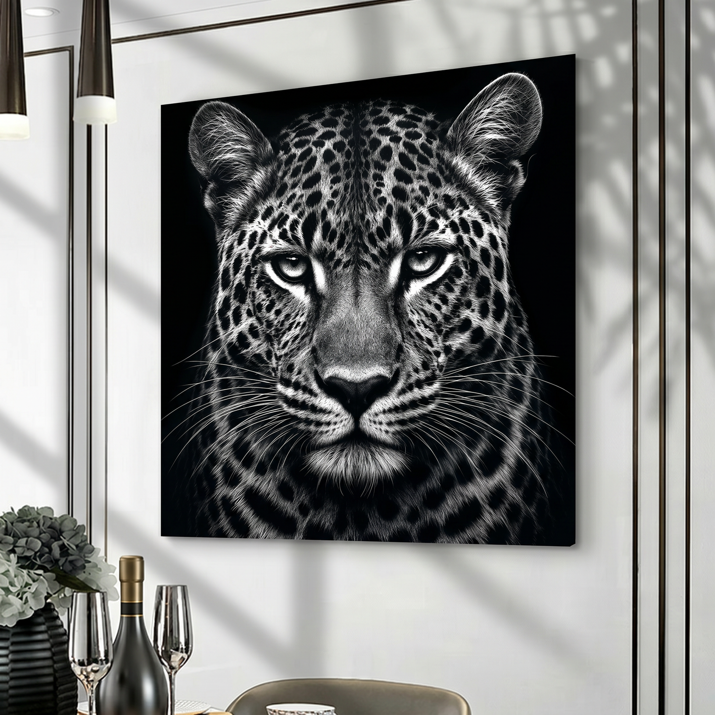 Noir Leopard - canvas