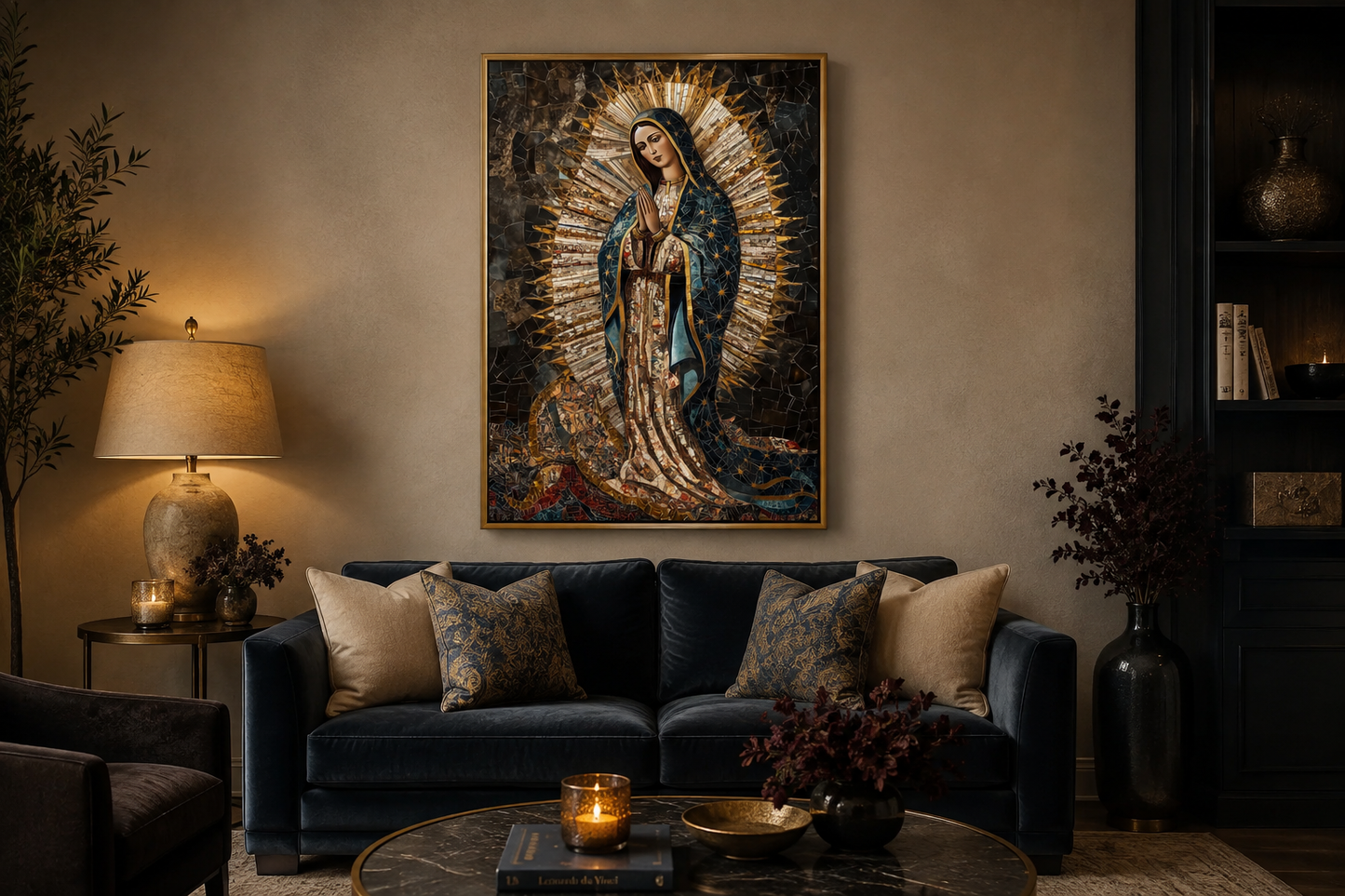 Our Lady of Guadalupe Mosaic Painting Canvas Wall Art