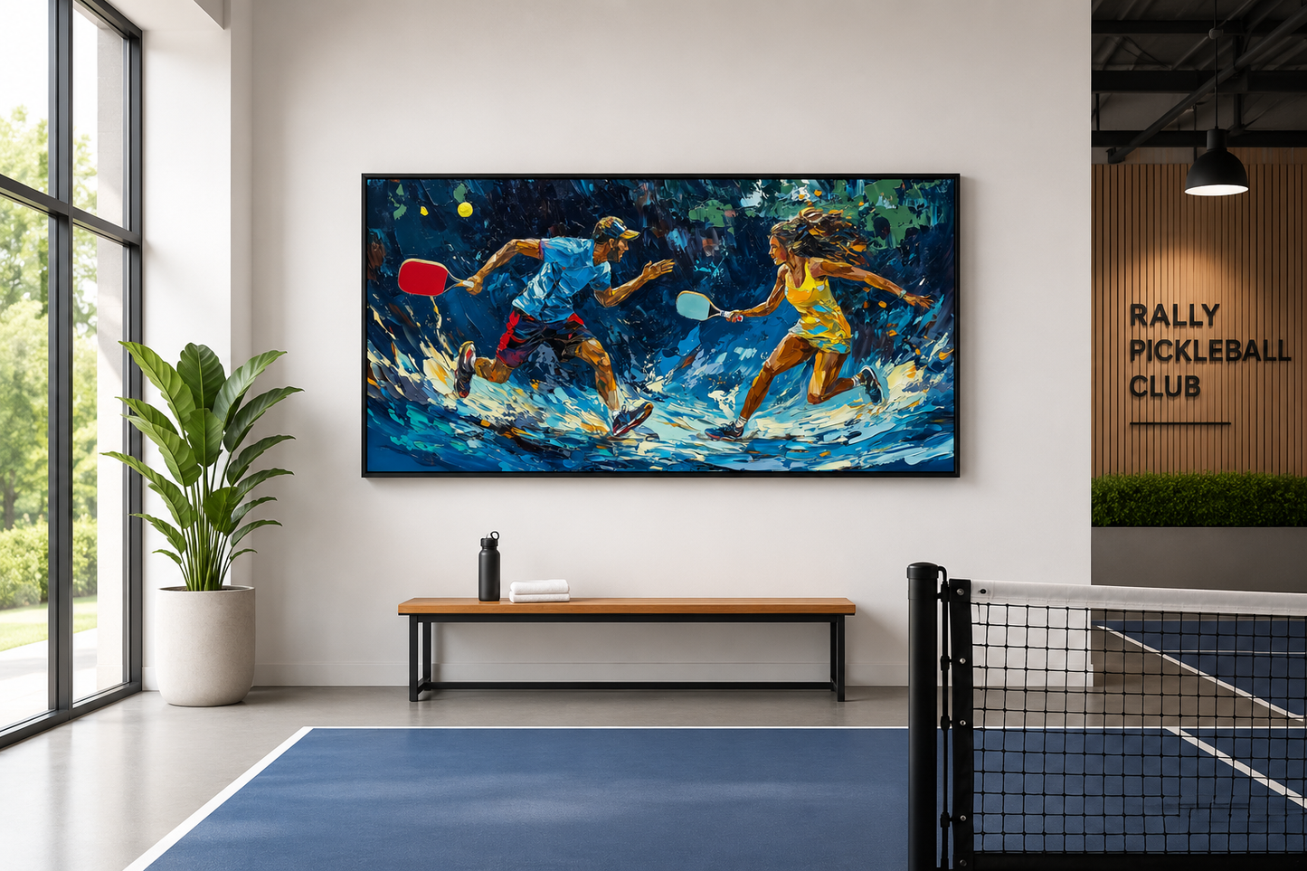 Pickleball Wall Art – Energetic Players Canvas | Vibrant Sports Room Decor