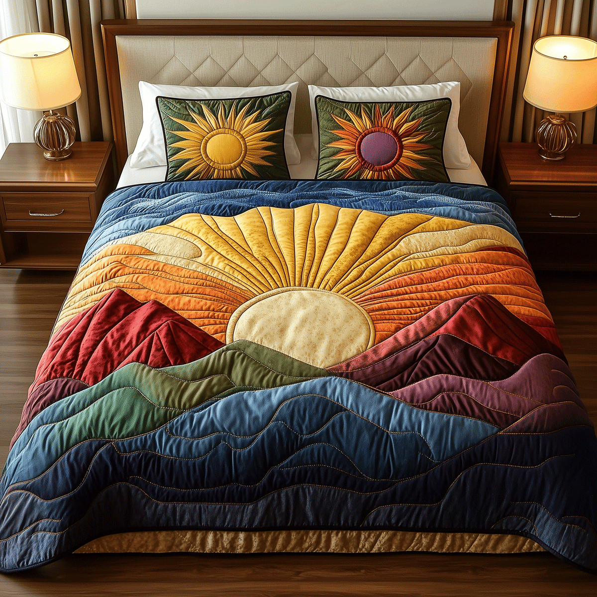 Radiant Dawn 3-Piece Quilted Bedding Set - Single (59" x 70")