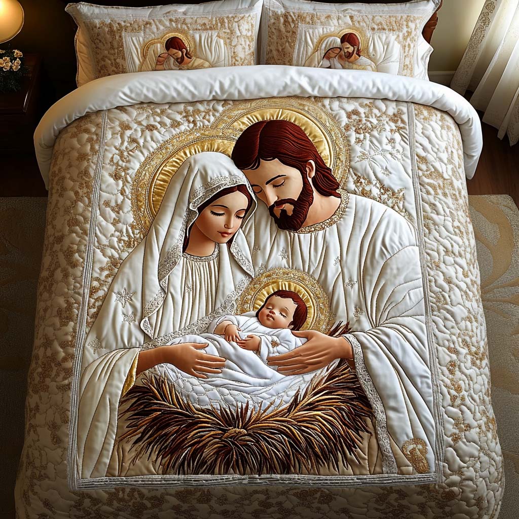 Single (59'' x 70'') /Radiant Starlight Vigil 3-Piece Quilted Bedding Set