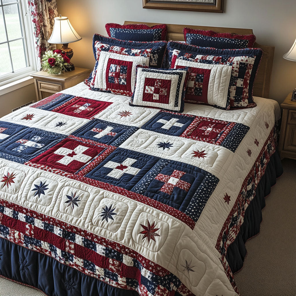 Rustic Glory 3-Piece Quilted Bedding Set - Single (59" x 70")