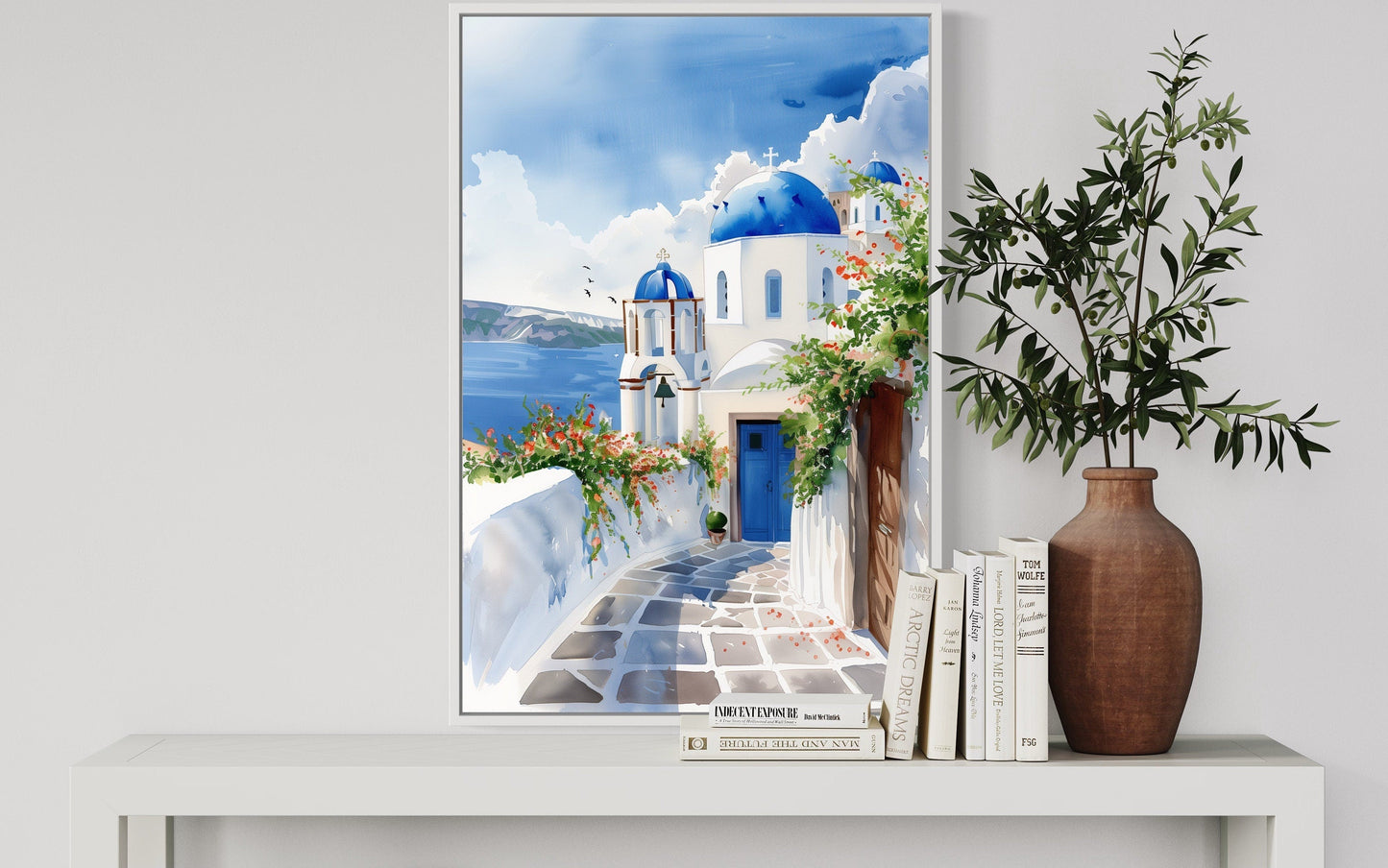 Santorini Greece Travel Poster Or Canvas Wall Art