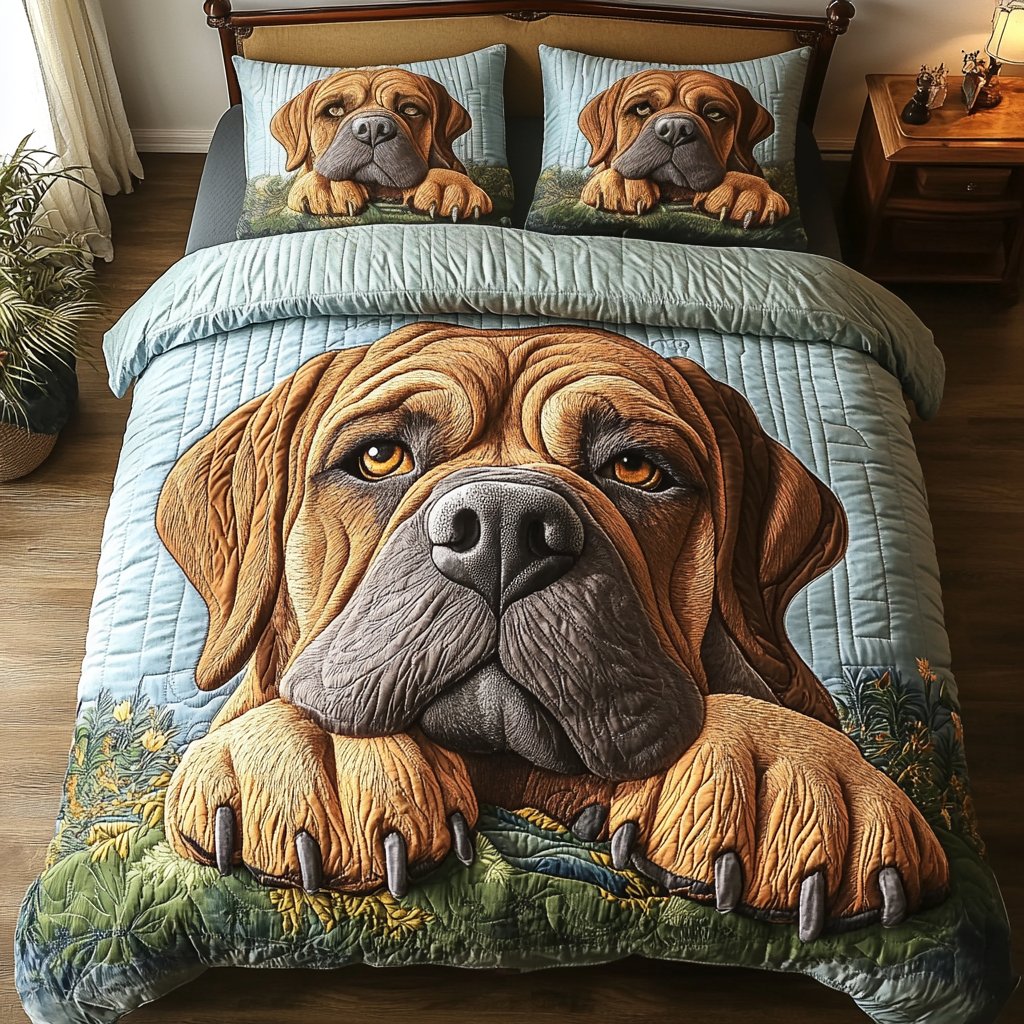 Snout Snuggle 3-Piece Quilted Bedding Set - Single (59" x 70")