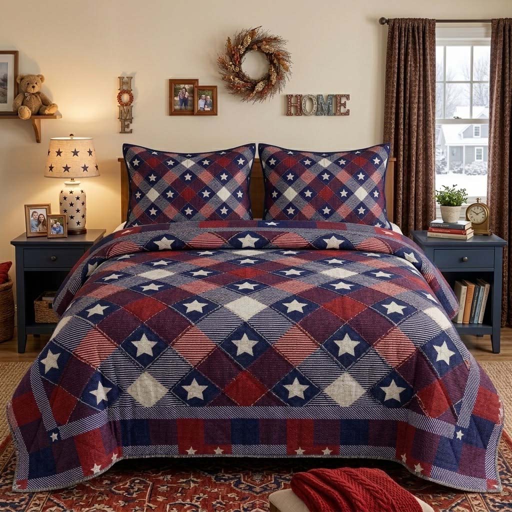 Star Harbor 3-Piece Quilted Bedding Set - Single (59" x 70")