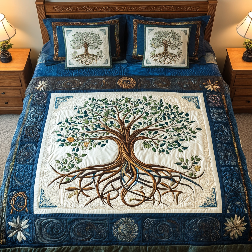 Starry Grove Enchantment 3-Piece Quilted Bedding Set - Single (59" x 70")