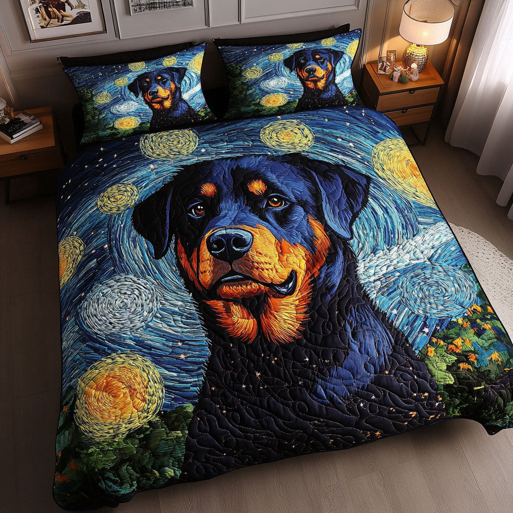 Starry Pup 3-Piece Quilted Bedding Set - Single (59" x 70")