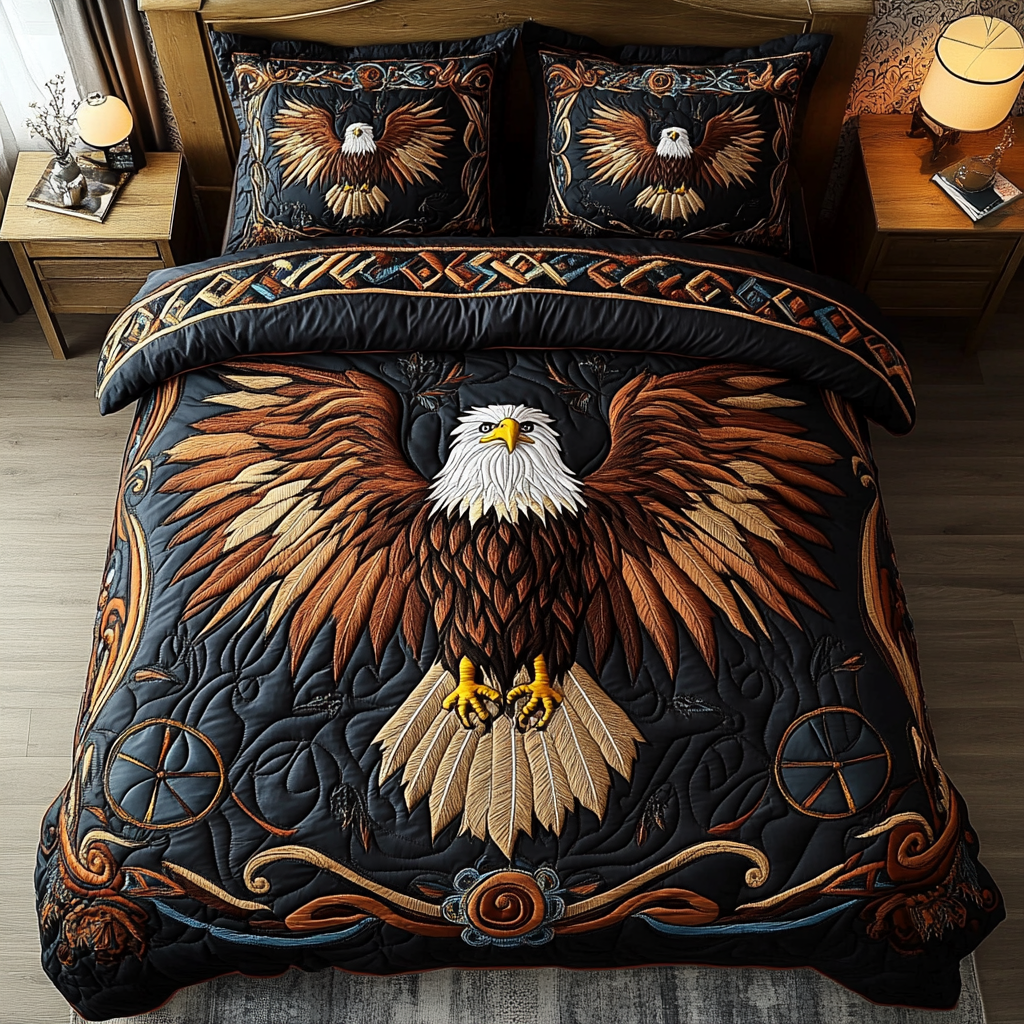 Storm Wing 3-Piece Quilted Bedding Set - Single (59" x 70")