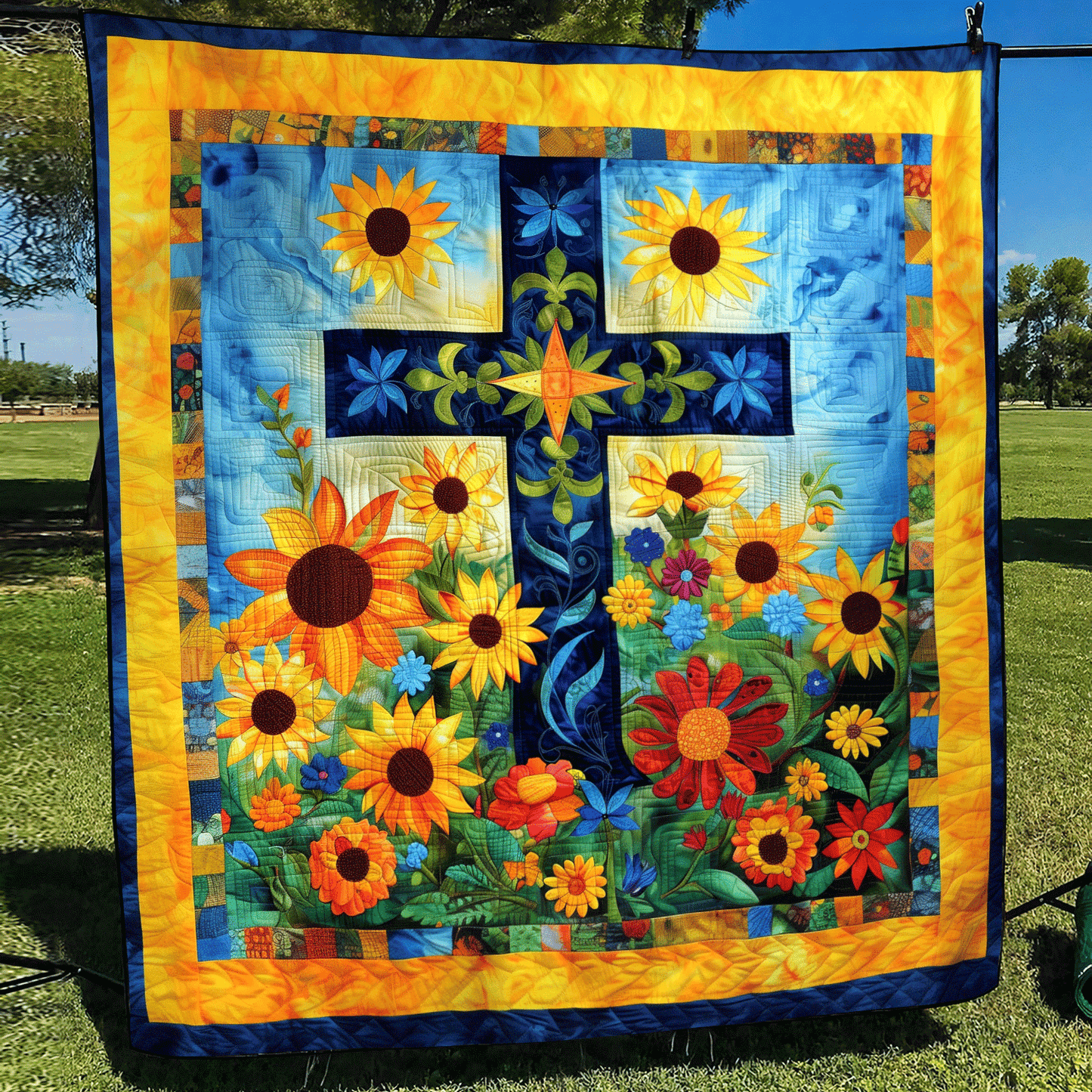 Throw (55'' x 60'') /Divine Floral Quilted Blanket