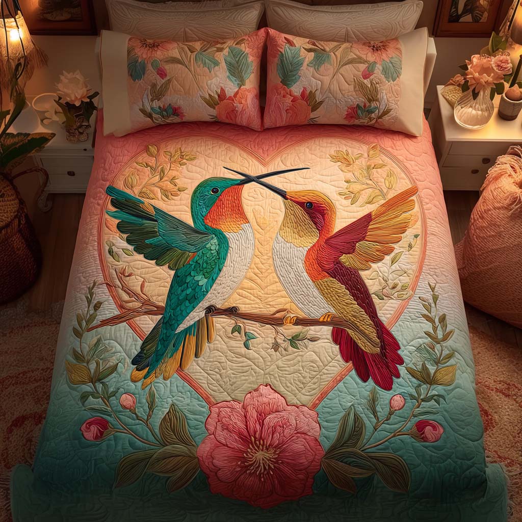 Sweet Harmony 3-Piece Quilted Bedding Set - Single (59" x 70")