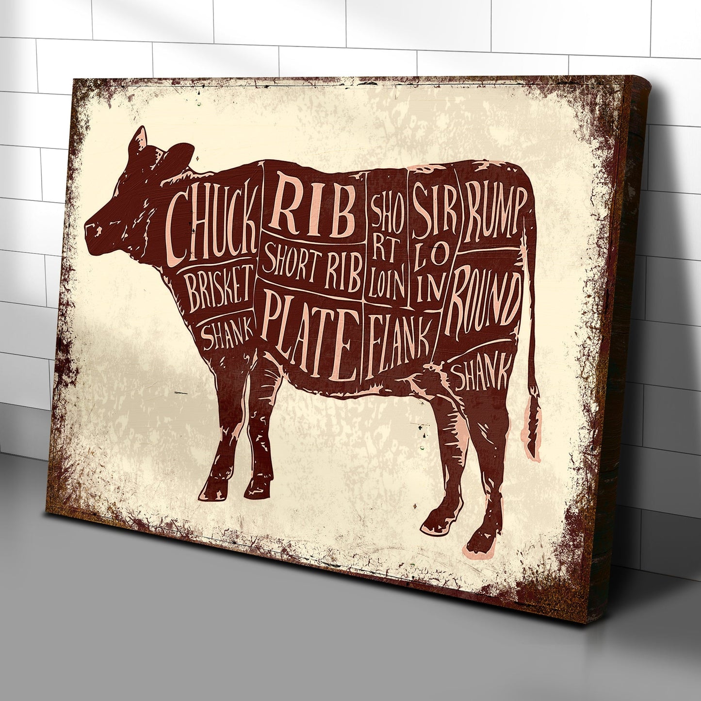 Cow Butcher Kitchen Sign