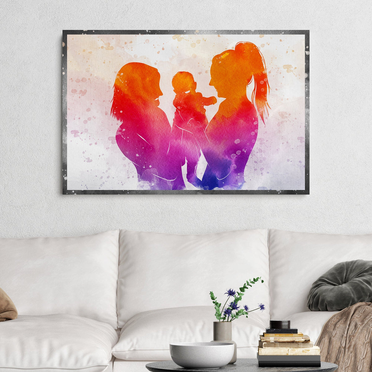 To My Two Moms Canvas Wall Art