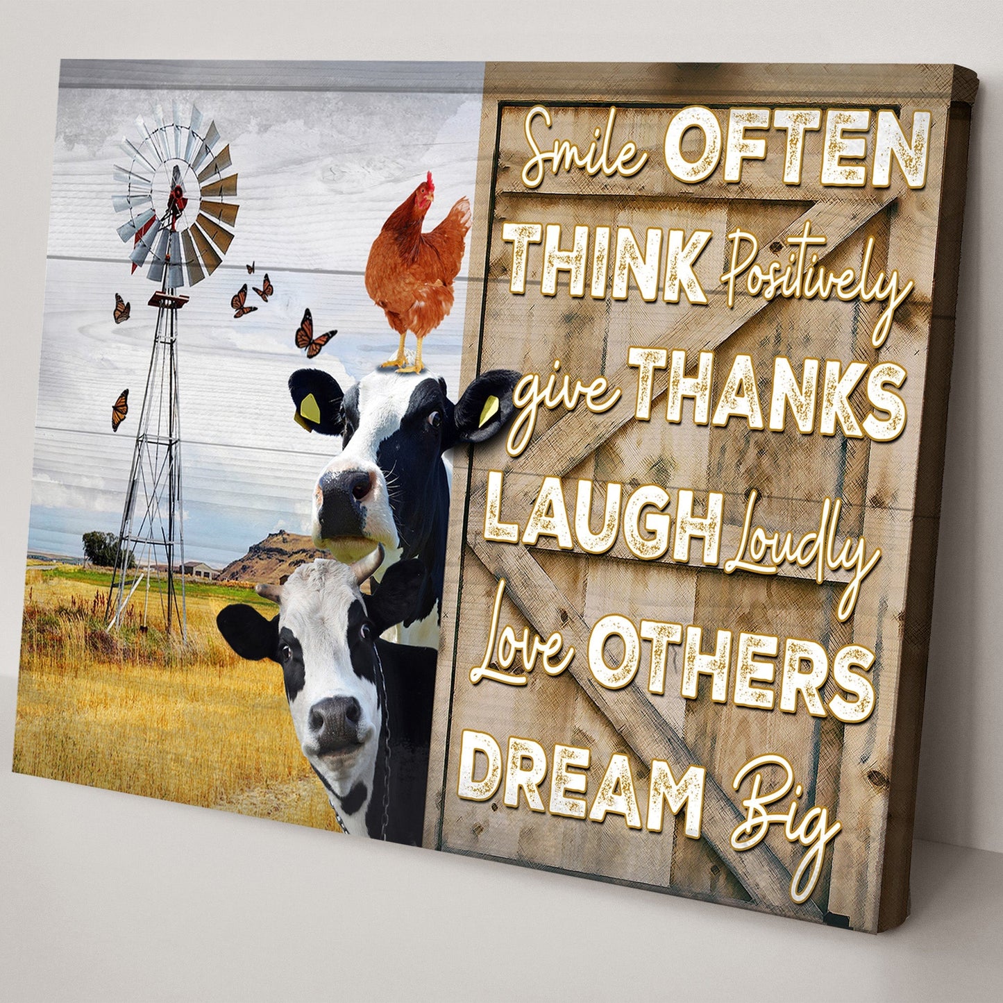 Smile Often Give Thanks Sign
