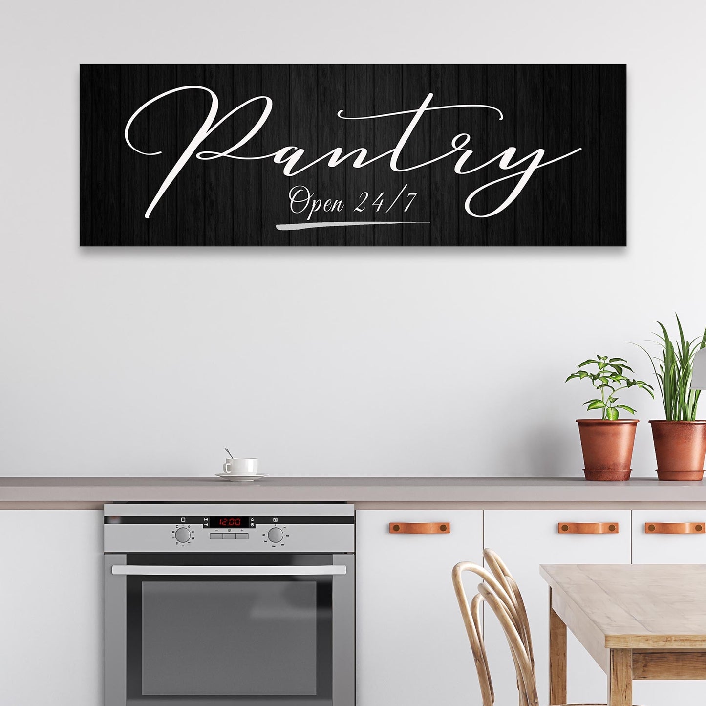 Pantry open kitchen sign metal wall decor
