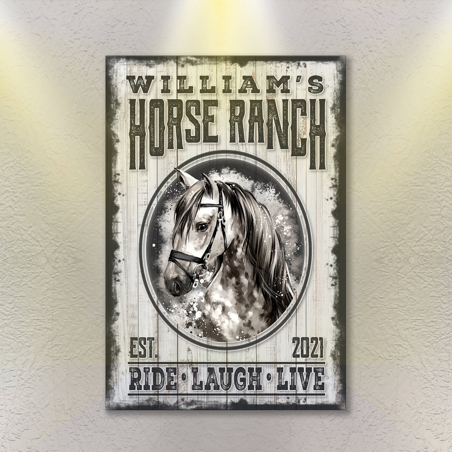 Family Horse Ranch Sign