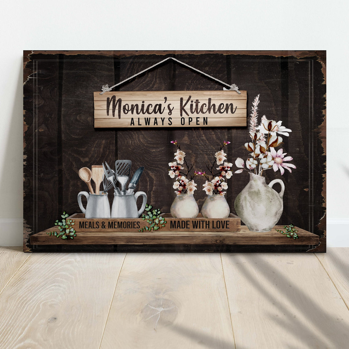 Made With Love Always Open Kitchen Sign