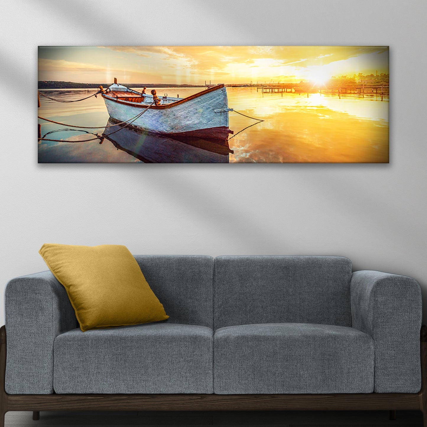 Sunset Boating Canvas Wall Art