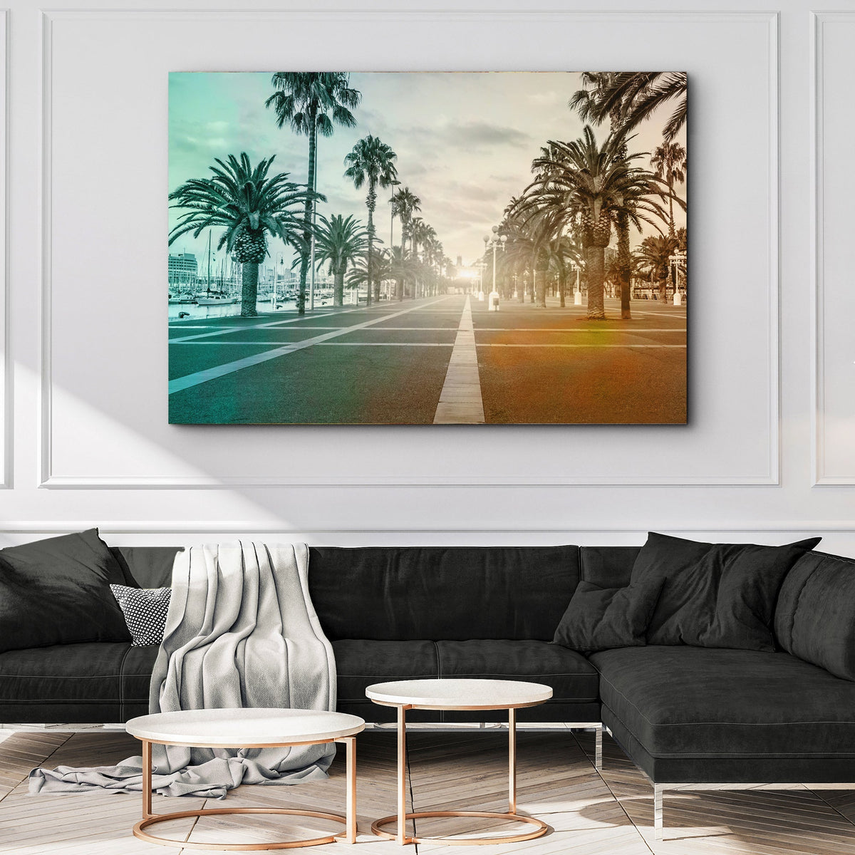 Port Vell Promenade Canvas Wall Art