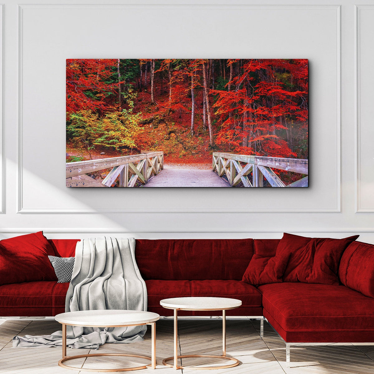 Walk Through Autumn Canvas Wall Art