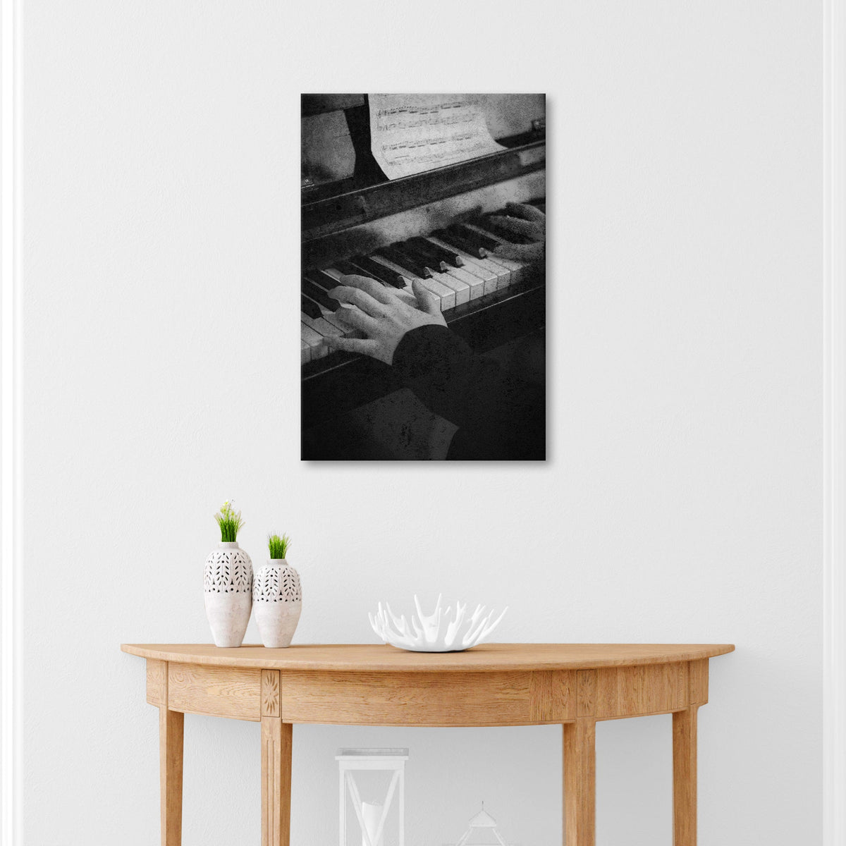 Piano Grunge Canvas Wall Art