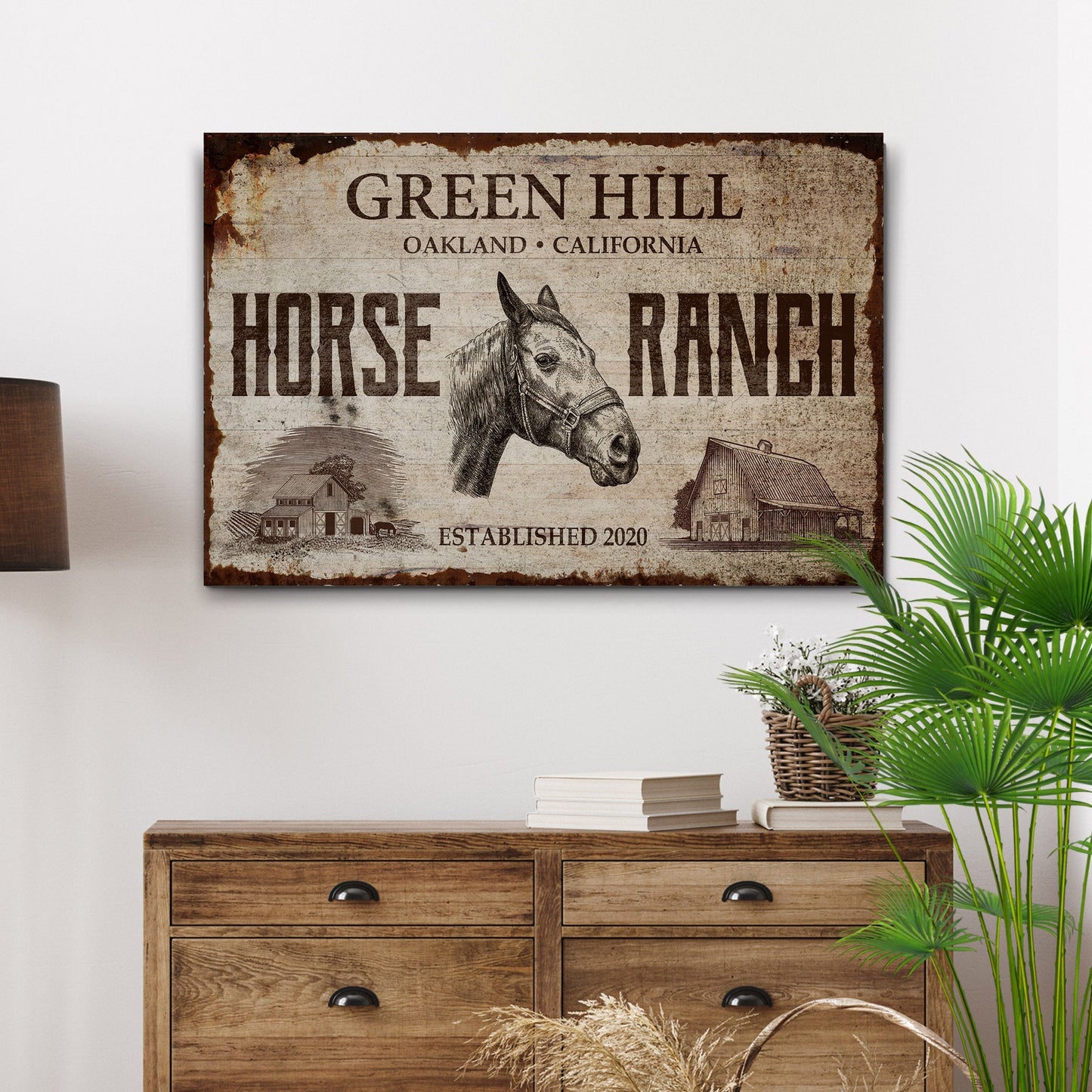 Family Horse Ranch Sign II