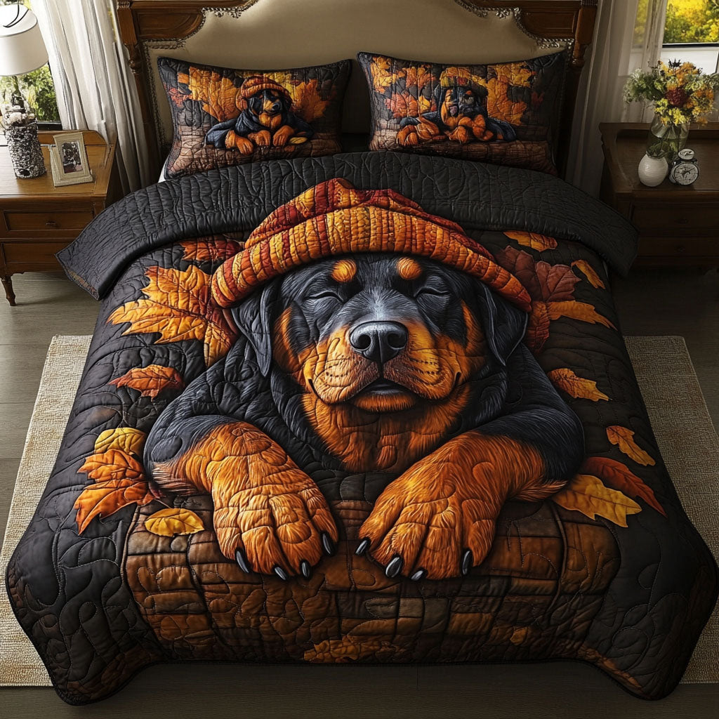 Timber Trail Tails 3-Piece Quilted Bedding Set - Single (59" x 70")