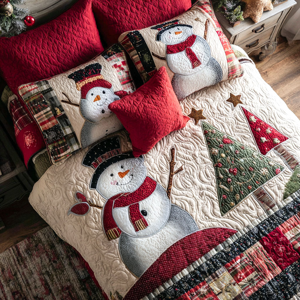 Tinsel Frosty 3-Piece Quilted Bedding Set - Single (59" x 70")