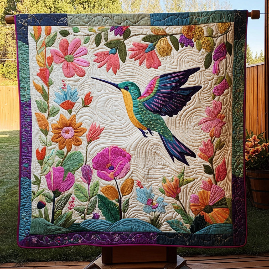 Twilight Flutter Quilted Blanket - Throw (55" x 60")