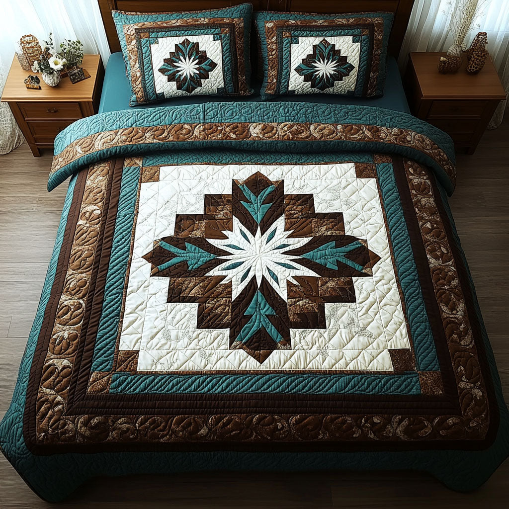 Twilight Harmony 3-Piece Quilted Bedding Set - Single (59" x 70")