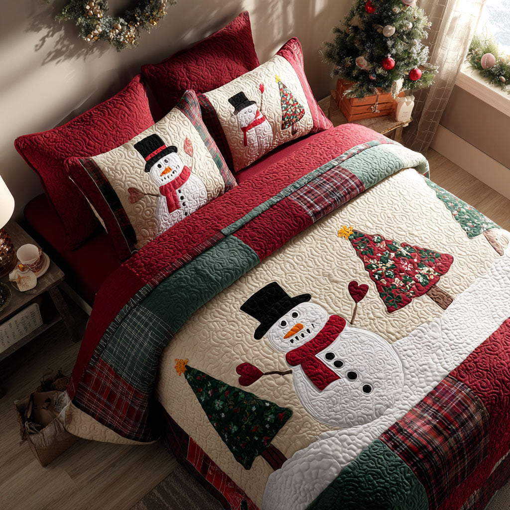 Twinkle Frost 3-Piece Quilted Bedding Set - Single (59" x 70")