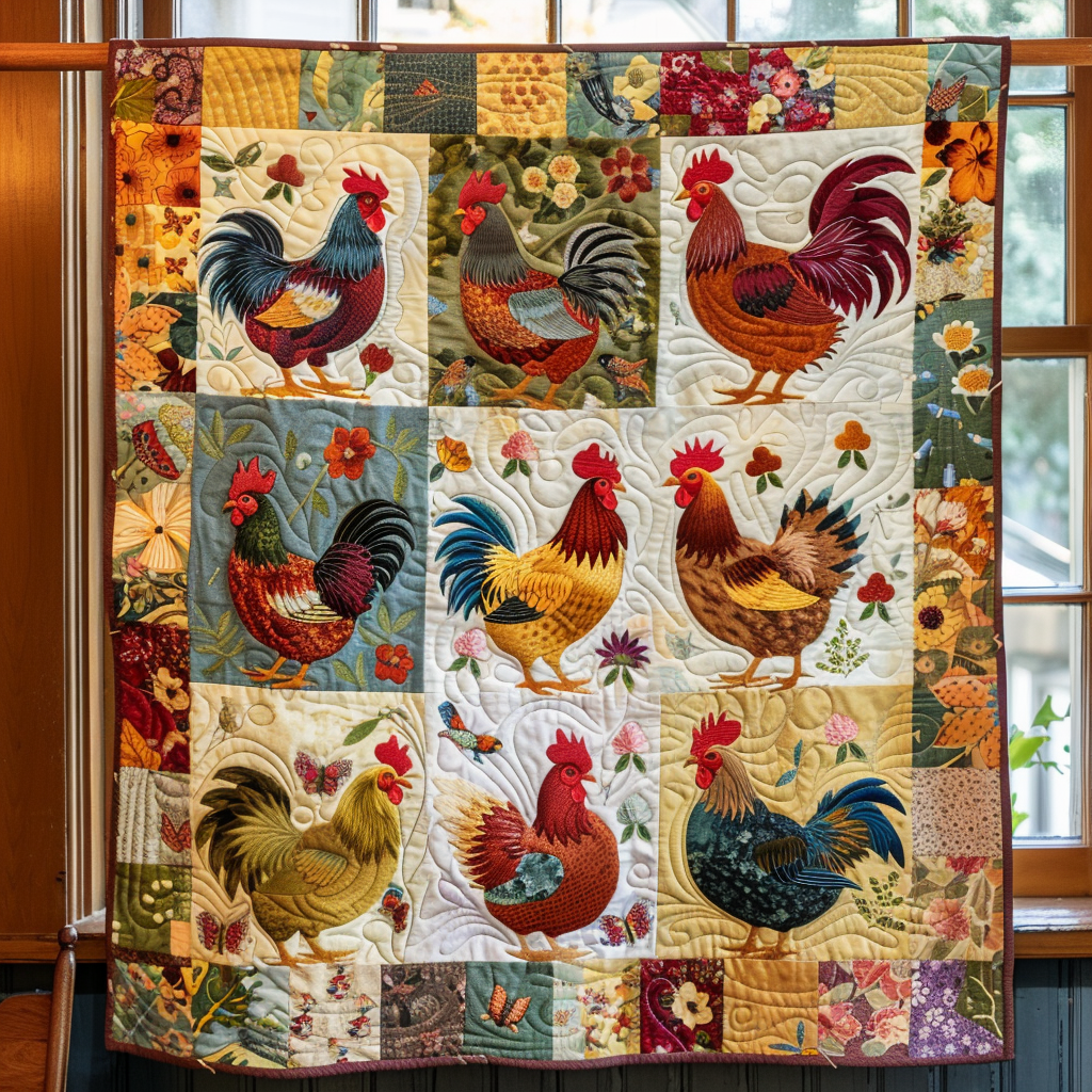 Vibrant Village Quilted Blanket - Throw (55" x 60")