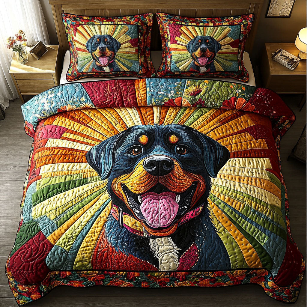 Vivid Smile 3-Piece Quilted Bedding Set - Single (59" x 70")
