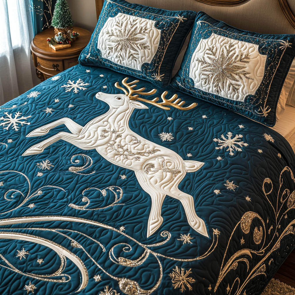 Winter Wonderland 3-Piece Quilted Bedding Set - Single (59" x 70")