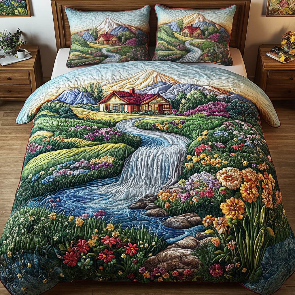 Woodland Haven 3-Piece Quilted Bedding Set - Single (59" x 70")