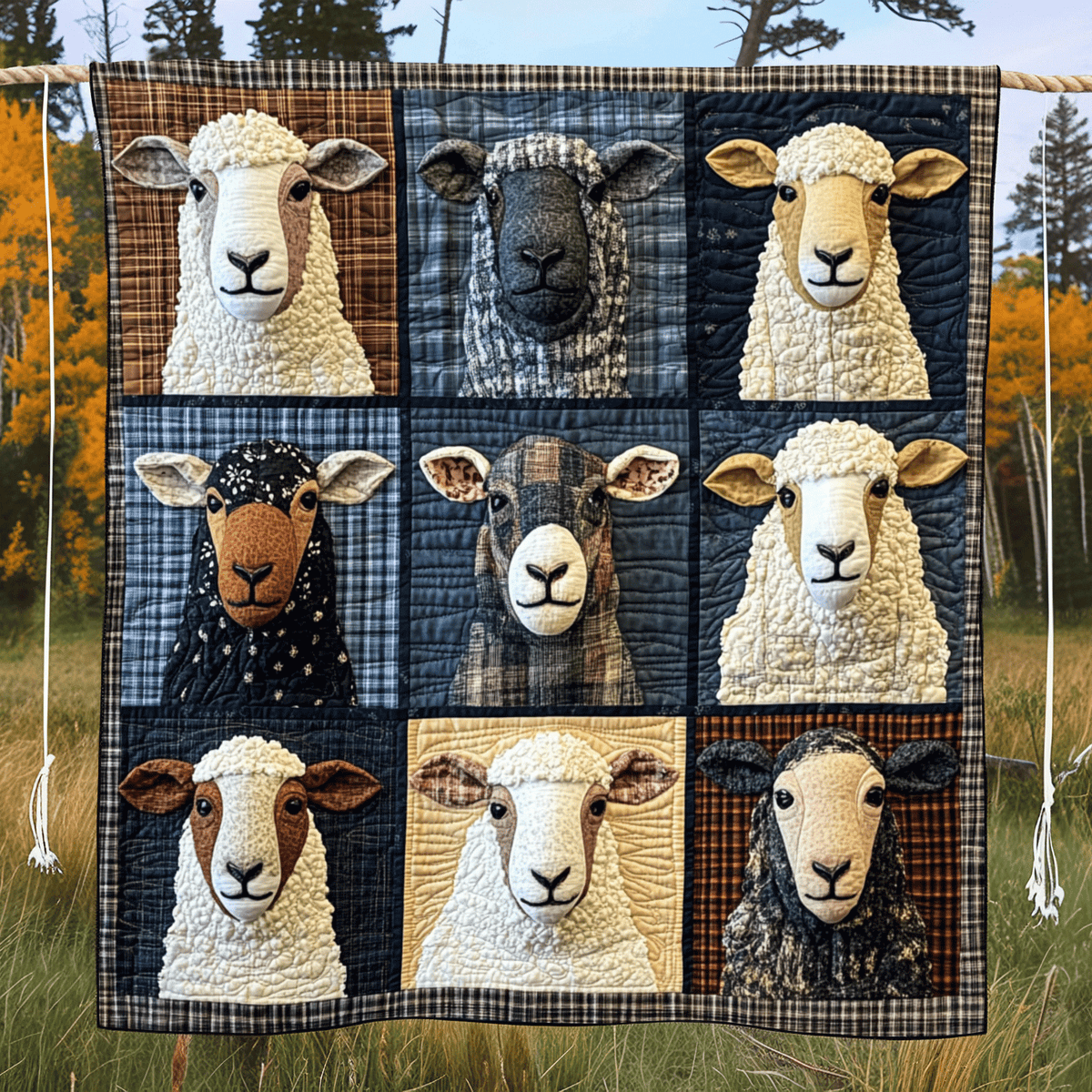 Woolly Warmth Quilted Blanket - Throw (55" x 60")