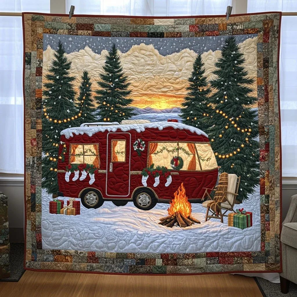A Merry Camper Quilt Blanket