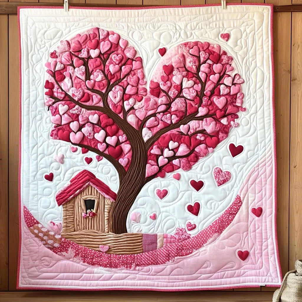 A Tree Full Of Hearts Quilt Blanket