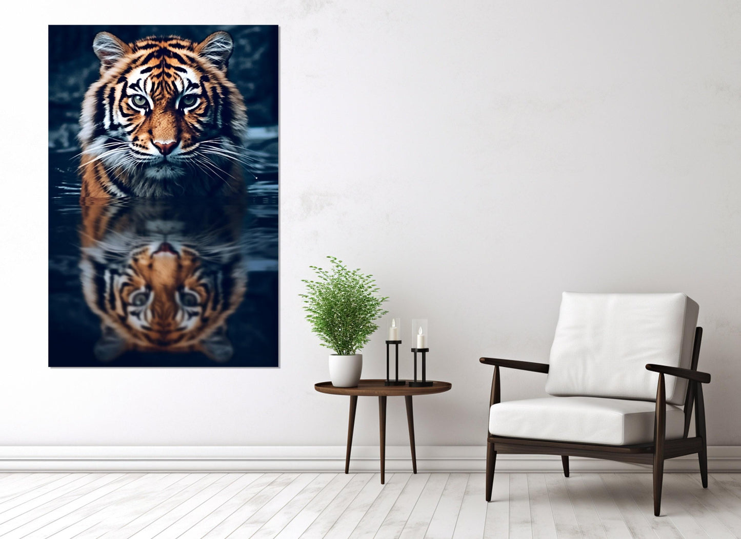 Tiger Canvas Print – Abstract Tiger Wall Art | Gallery Wrapped Cotton Canvas, Ready to Hang